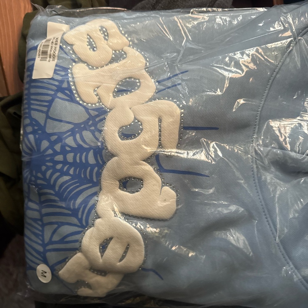 Blue Kids Joggers with White Accents